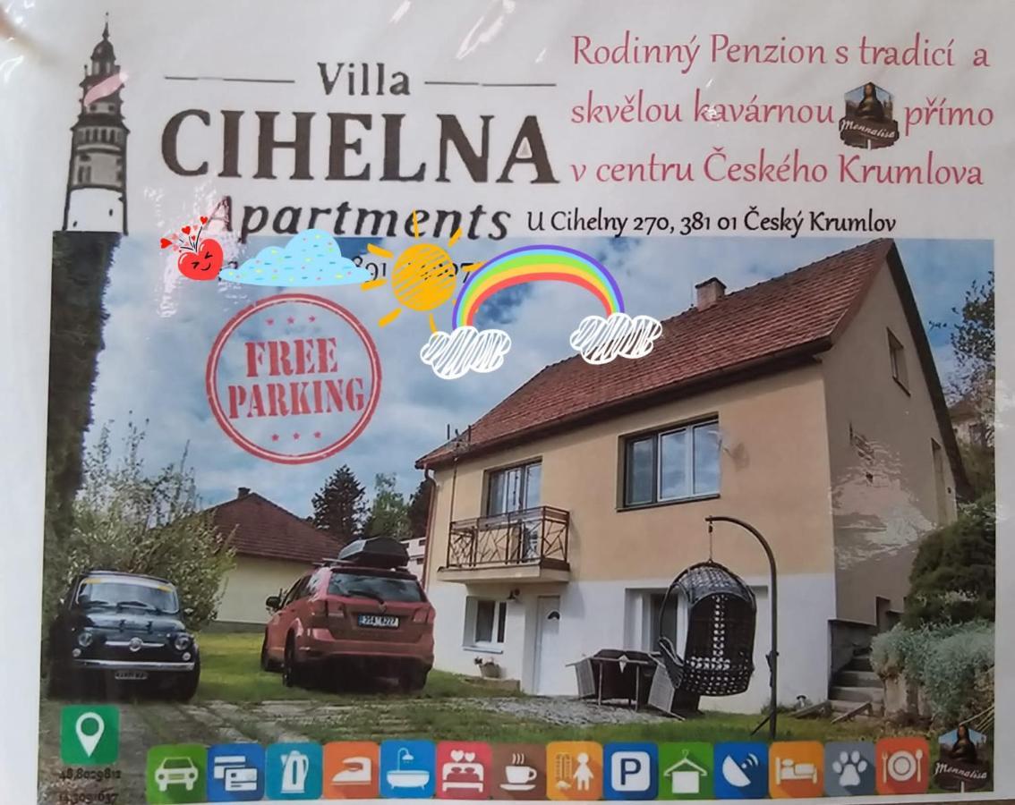 Český Krumlov Villa Cihelna Apartments מראה חיצוני תמונה